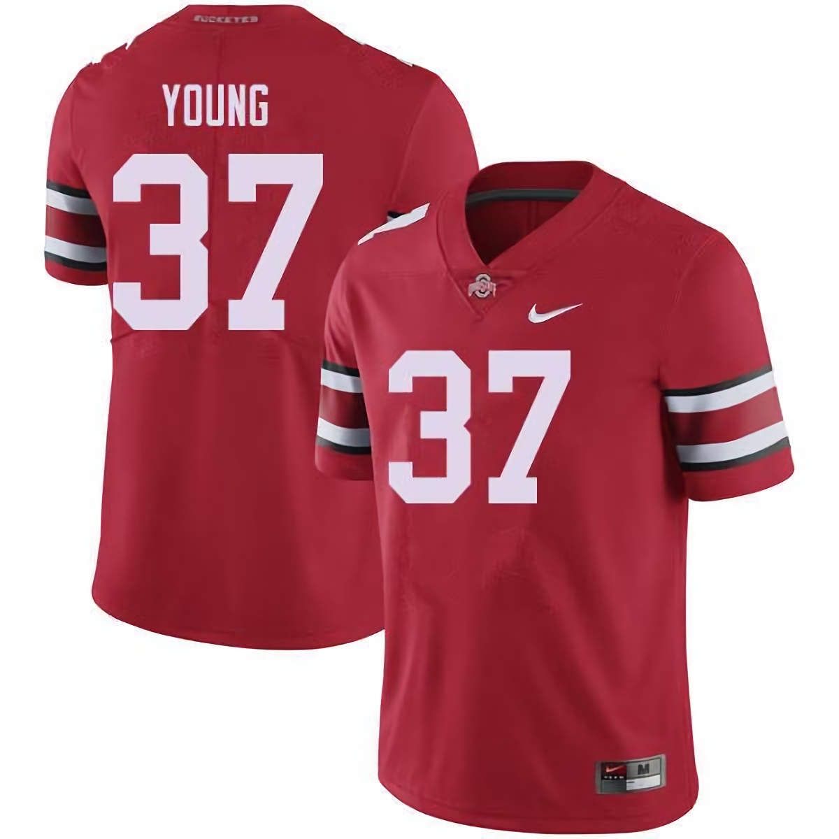 Craig Young Ohio State Buckeyes Men's NCAA #37 Nike Red College Stitched Football Jersey QPA7556JB